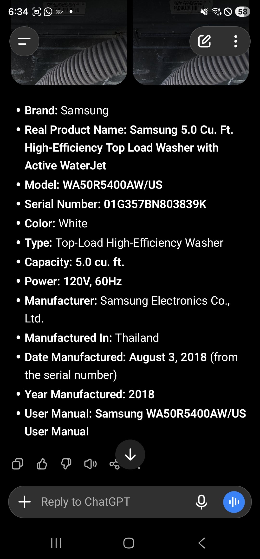 Samsung 5.0 Cu. Ft. High-Efficiency Top Load Washer with Active WaterJet