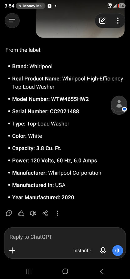 Whirlpool High-Efficiency Top Load Washer