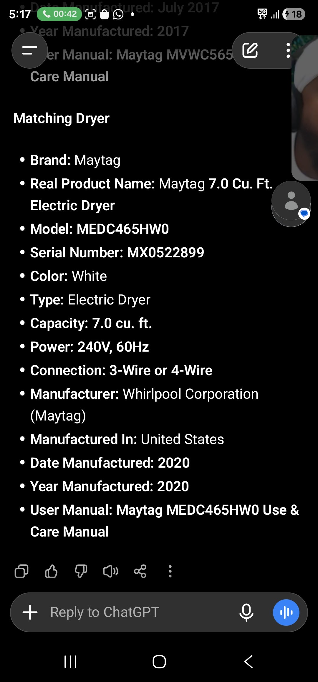 Maytag Washer And Electroc Dryer Set
