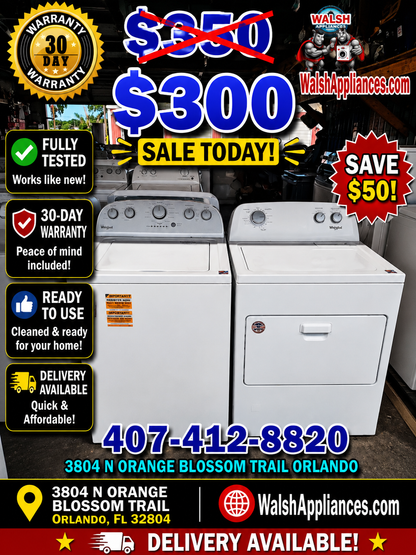Whirlpool Washer and Electric Dryer Set