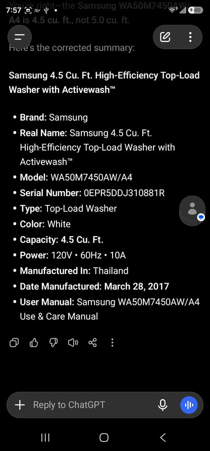 Samaung Washer And Electric Set