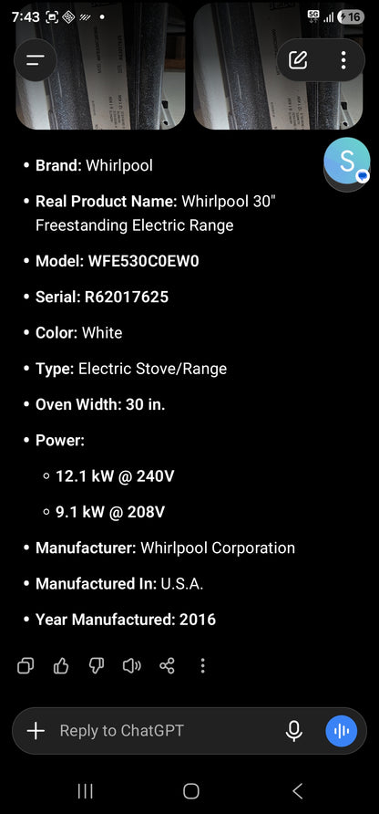 Whirlpool 30" Freestanding Electric Range