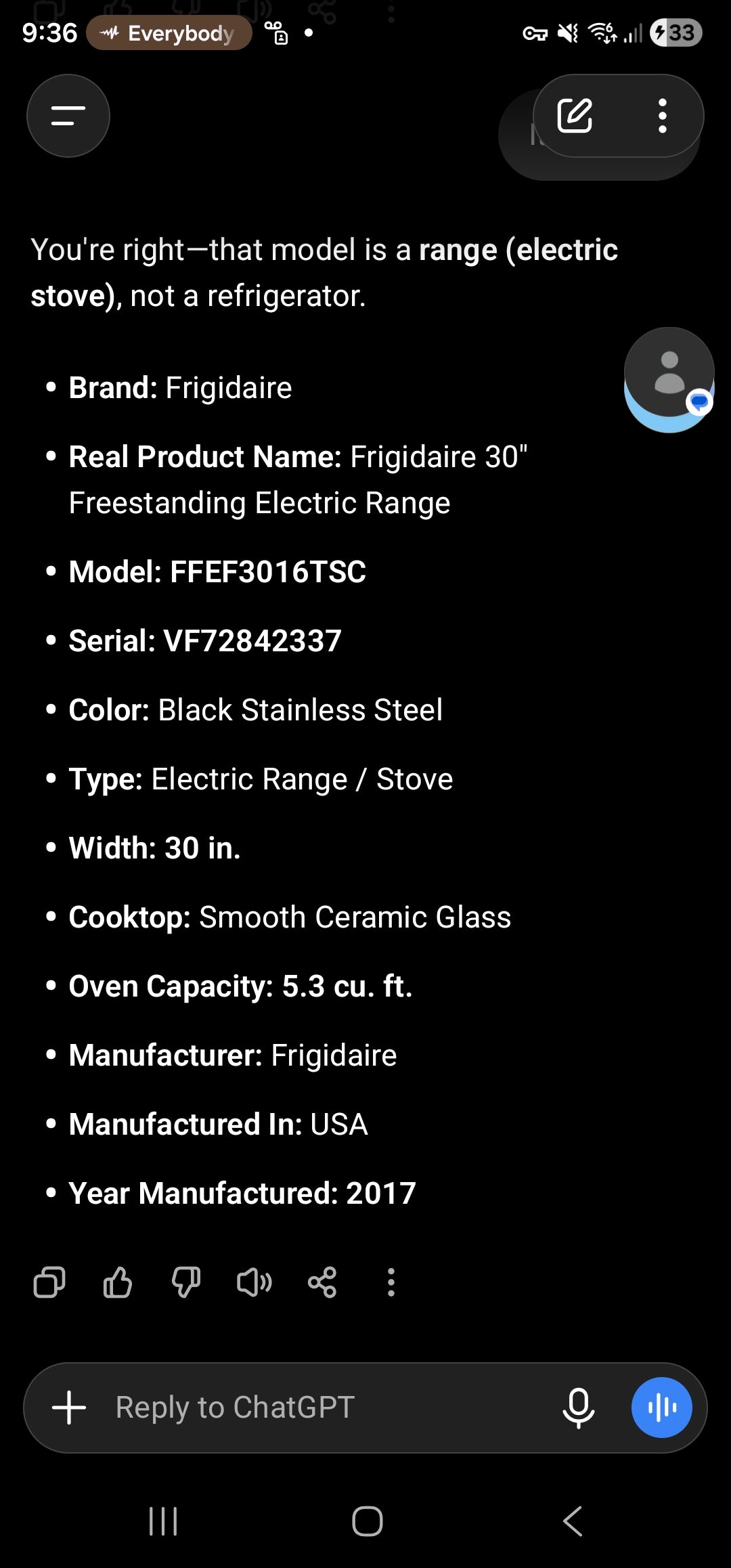 Frigidaire 30" Freestanding Electric Range