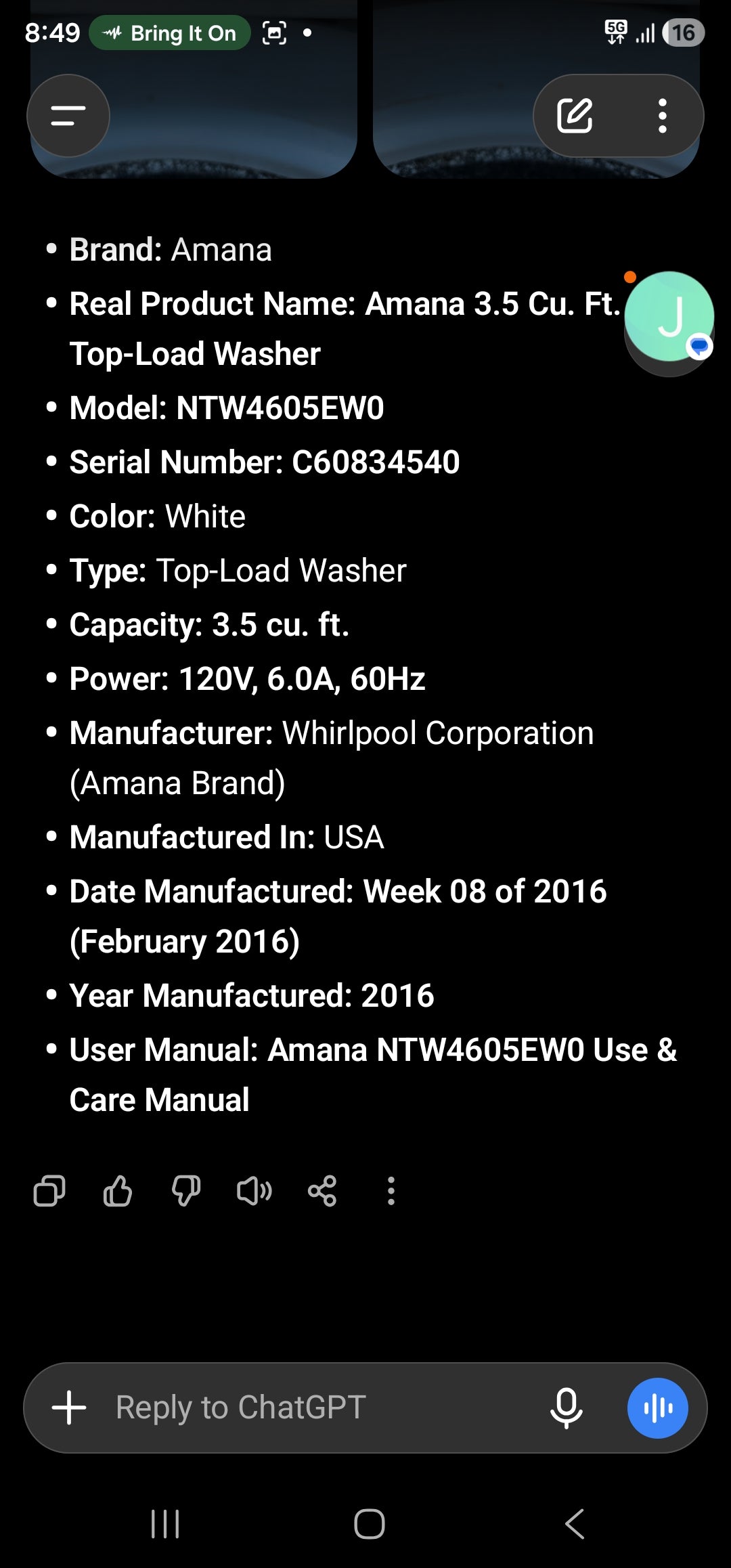 Amana 3.5 Cu. Ft. Top-Load Washer