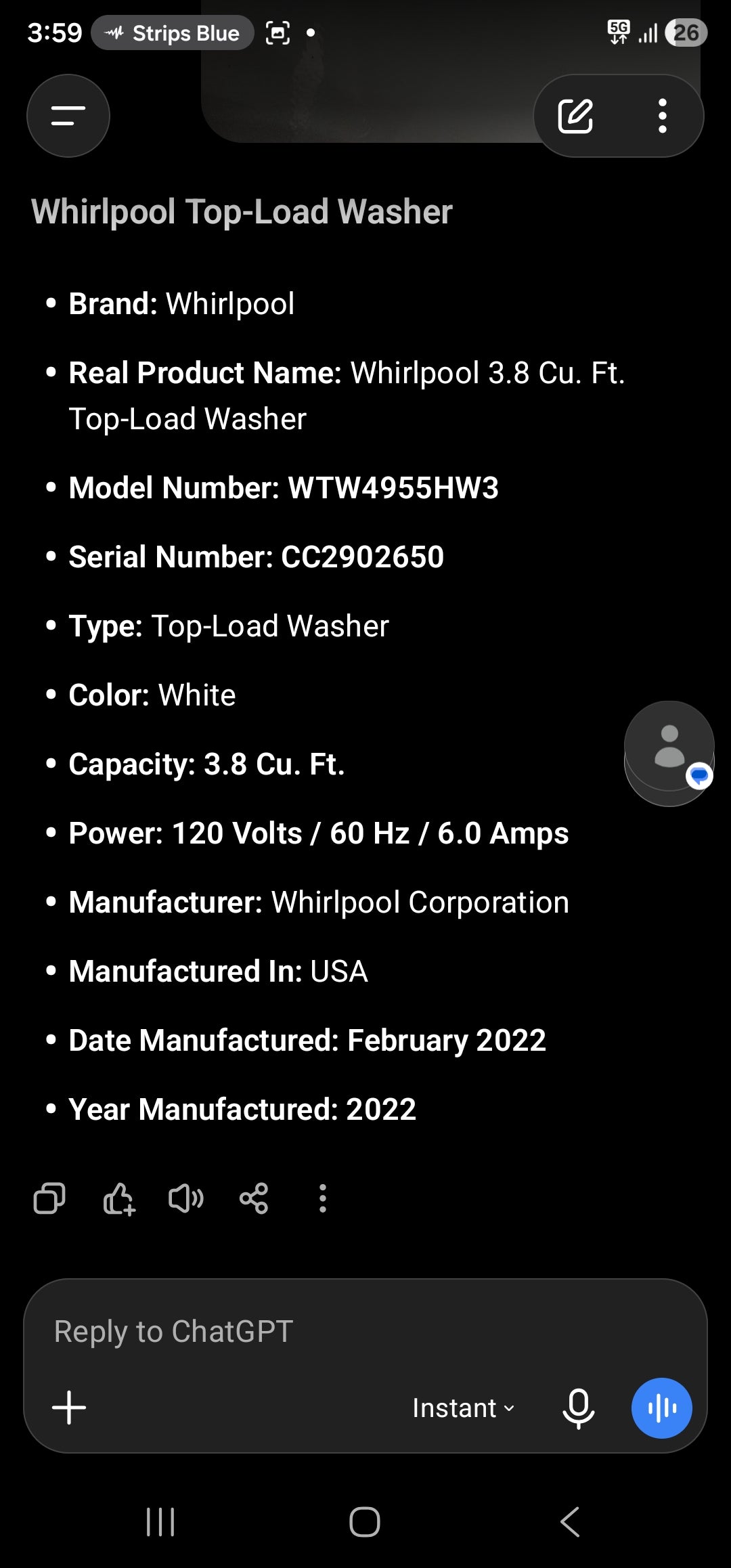Whirlpool 3.8 Cu. Ft. Top-Load Washer