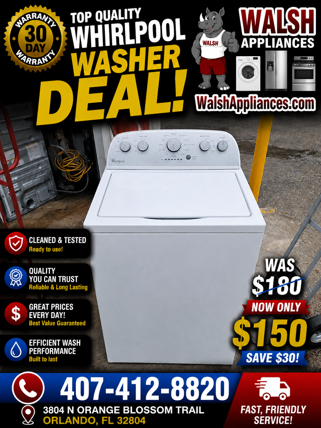 Whirlpool Top Load Washer with Deep Water Wash