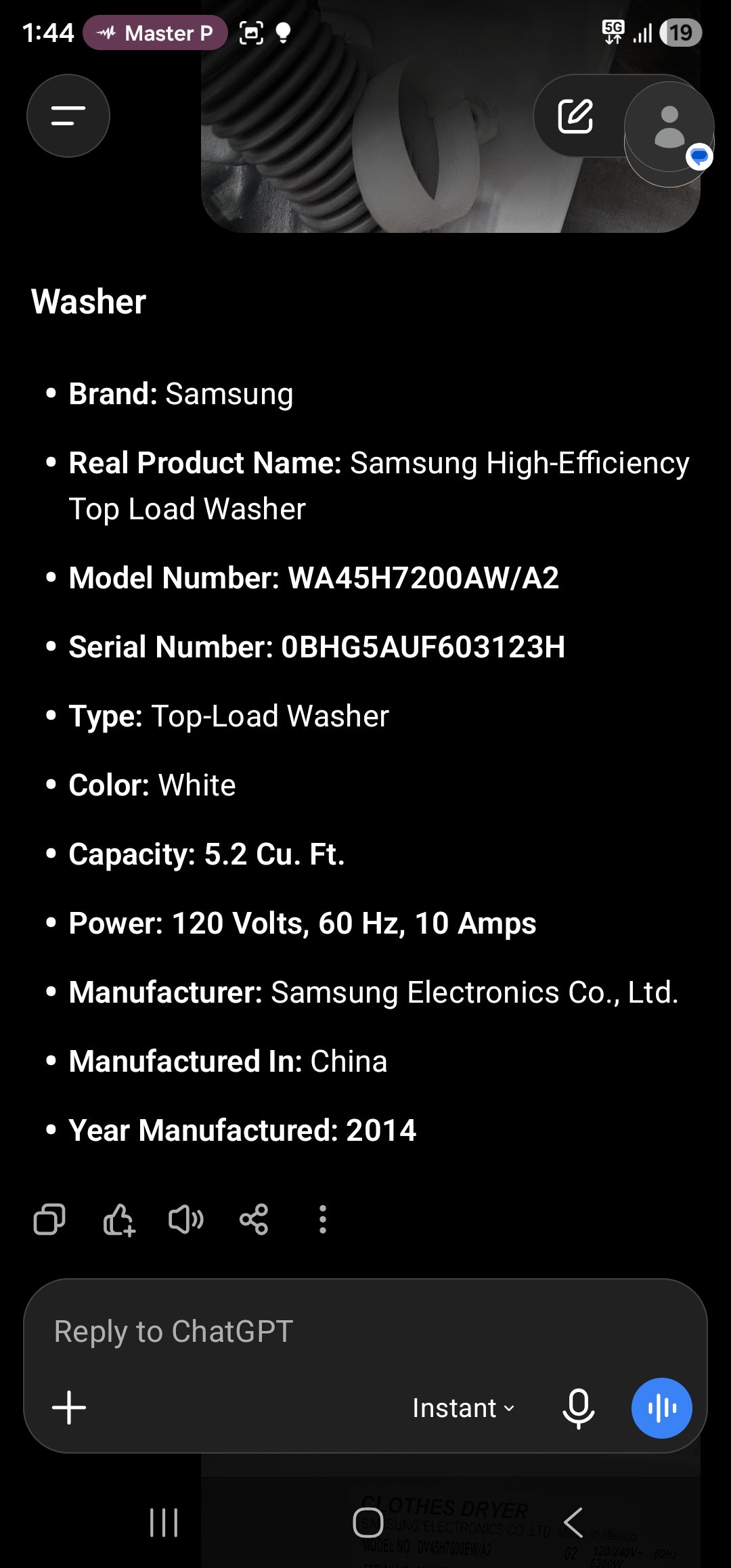 Samsung Washer And Electruc Dryer Set
