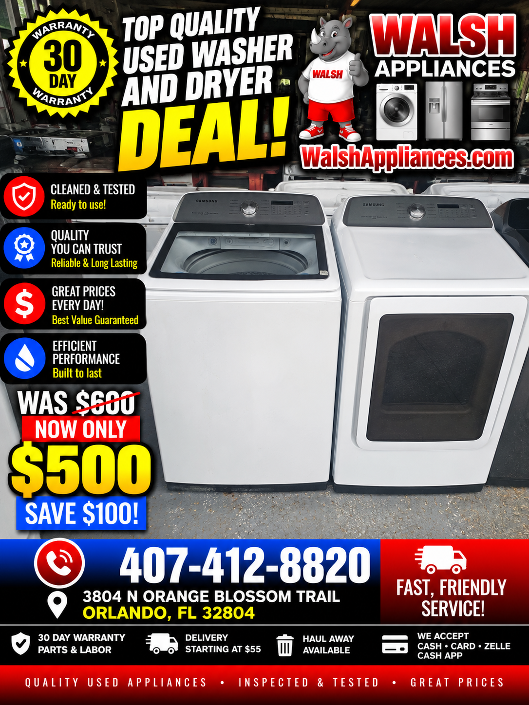 Samsung Washer And Electric Dryer Set