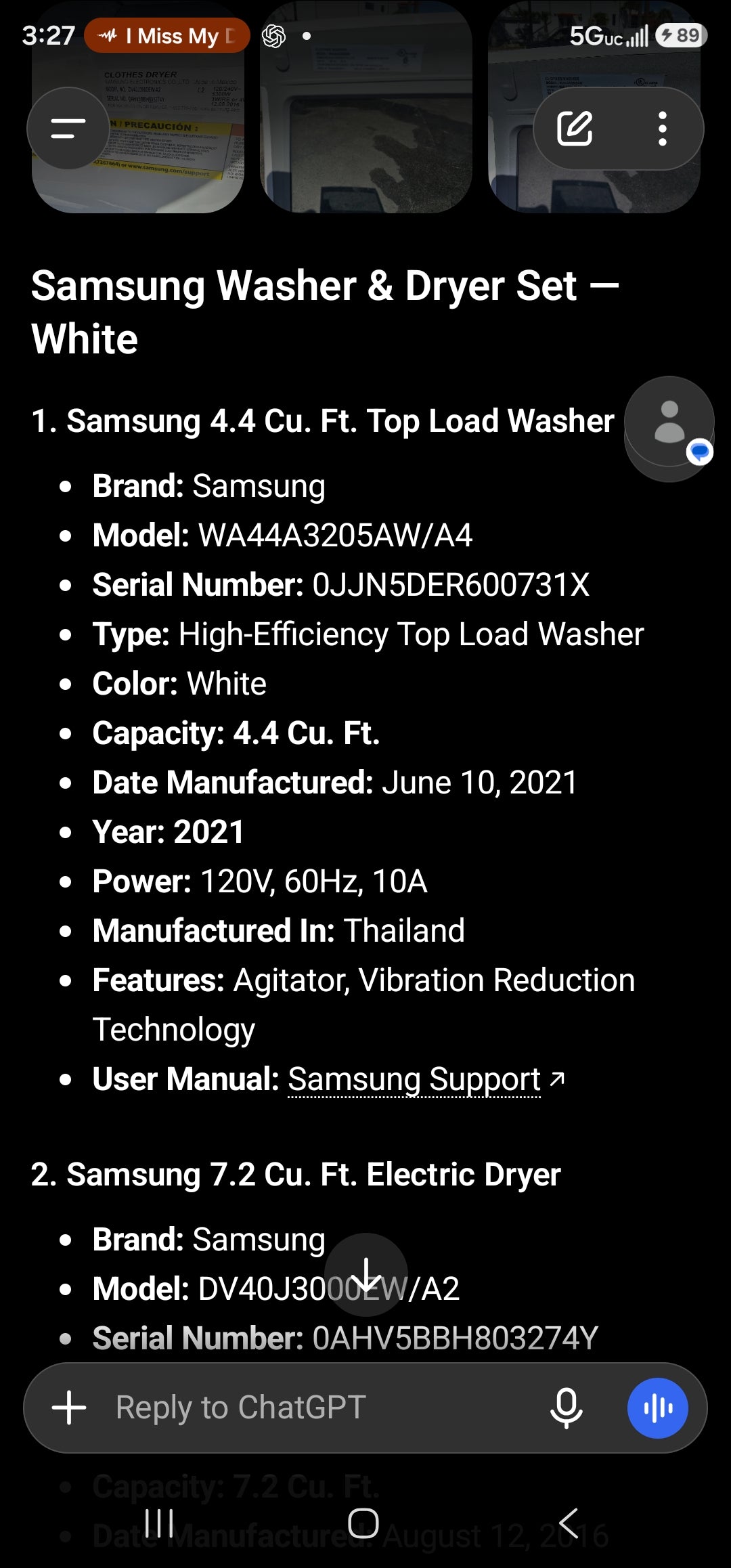 Samsung 4.4 Cu. Ft. Top Load Washer with Agitator