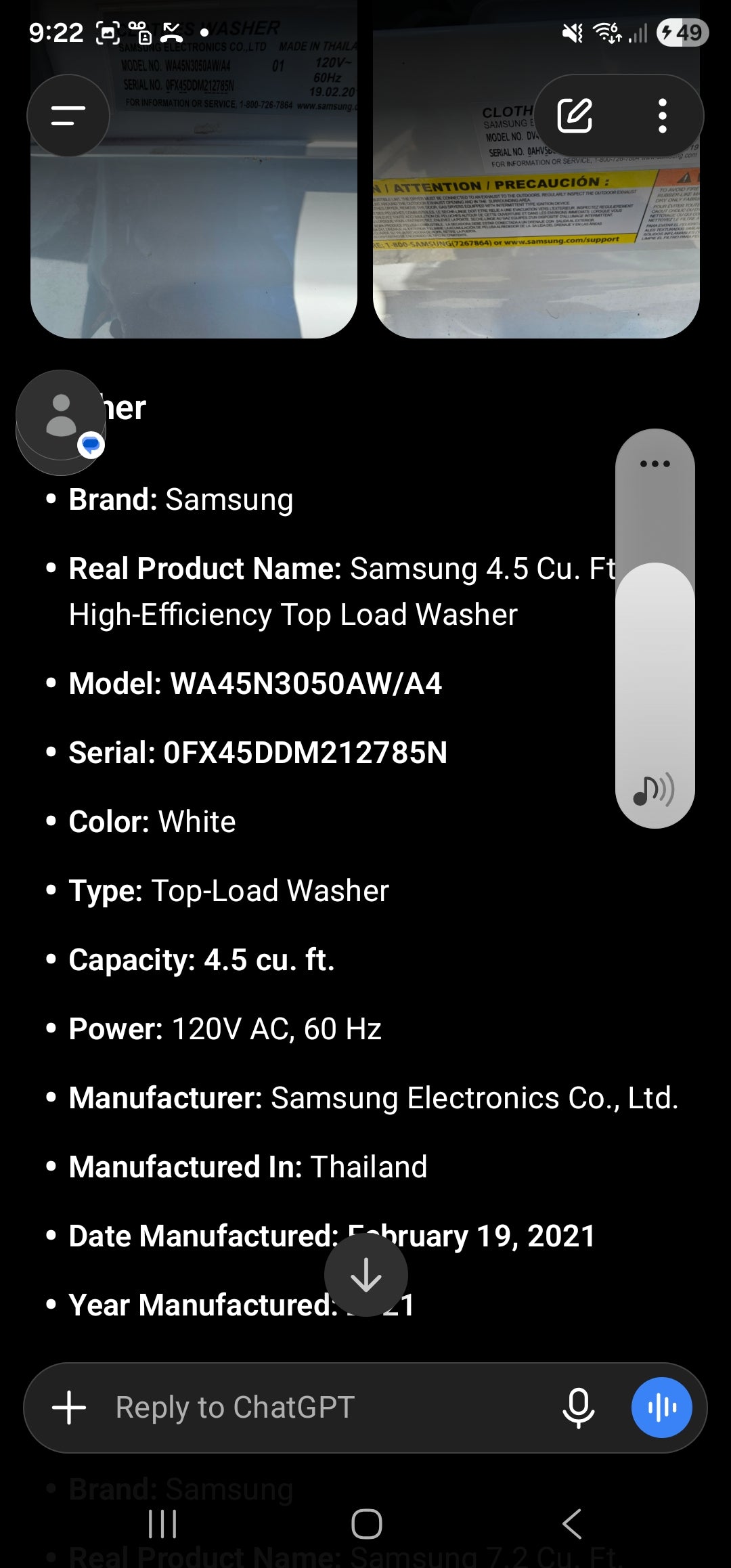 Samsung 4.5 Cu. Ft. High-Efficiency Top Load Washer