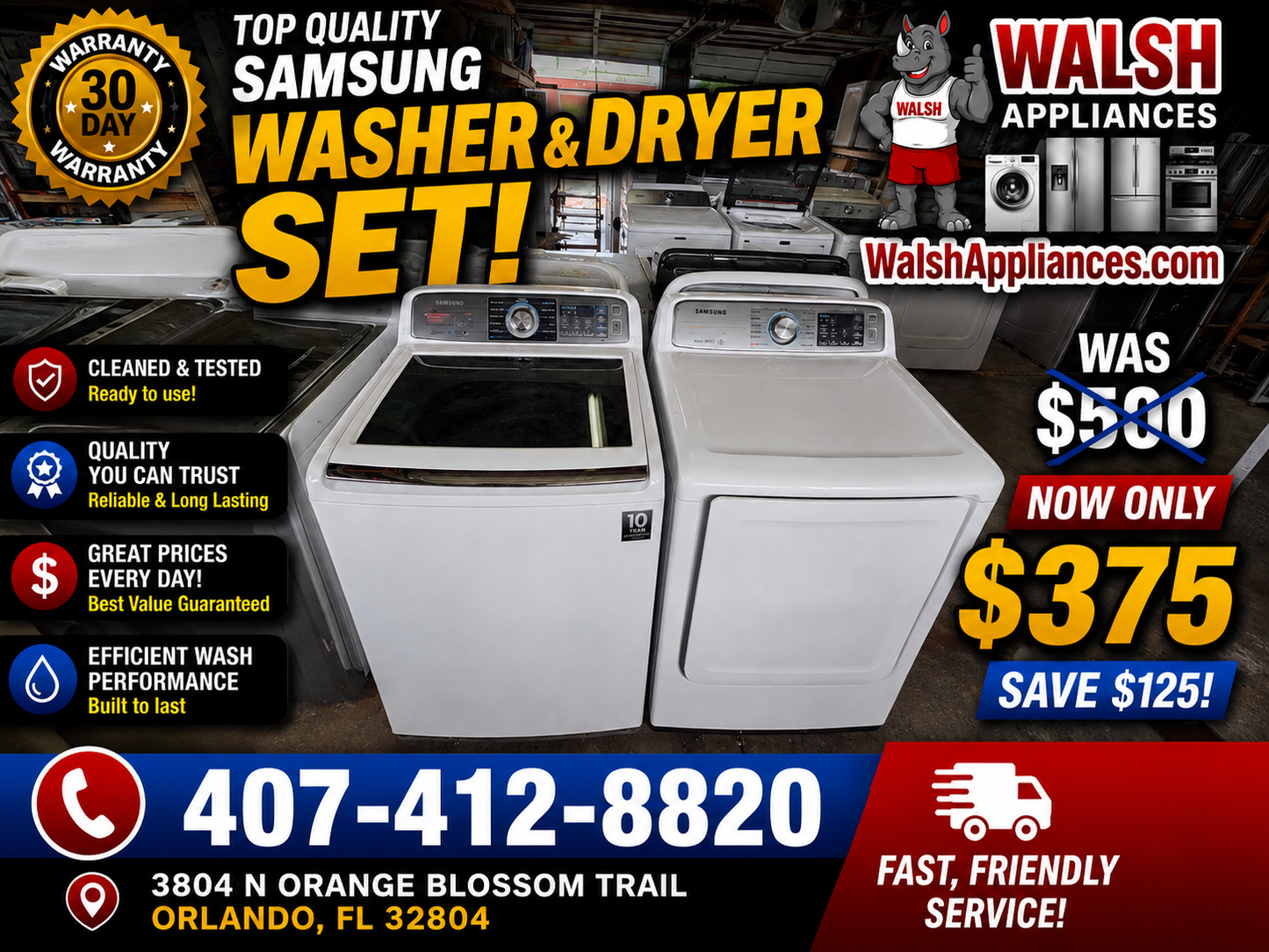 Samsung Washer And Electruc Dryer Set